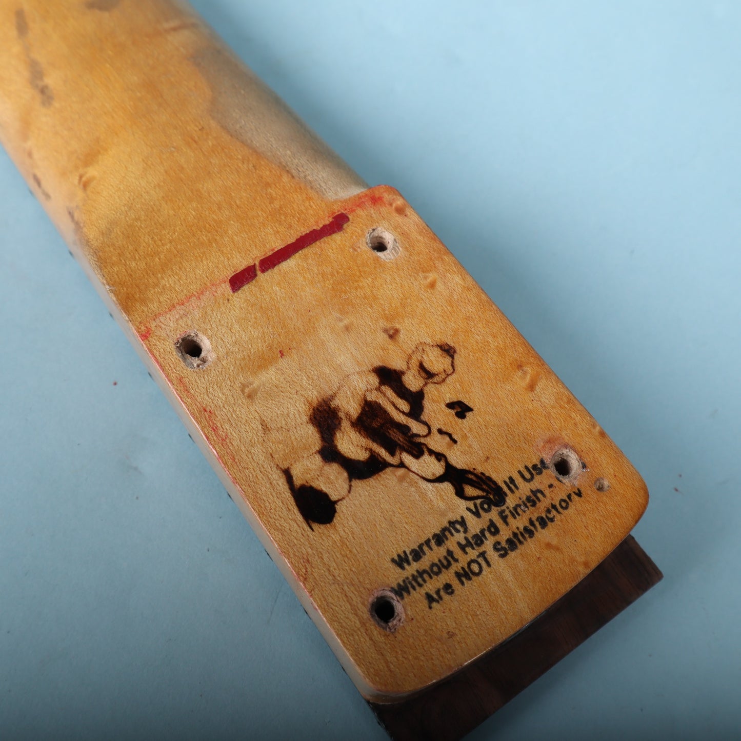 1980's Warmoth Birdseye Maple Explorer Guitar Neck Rosewood Floyd Rose Prep