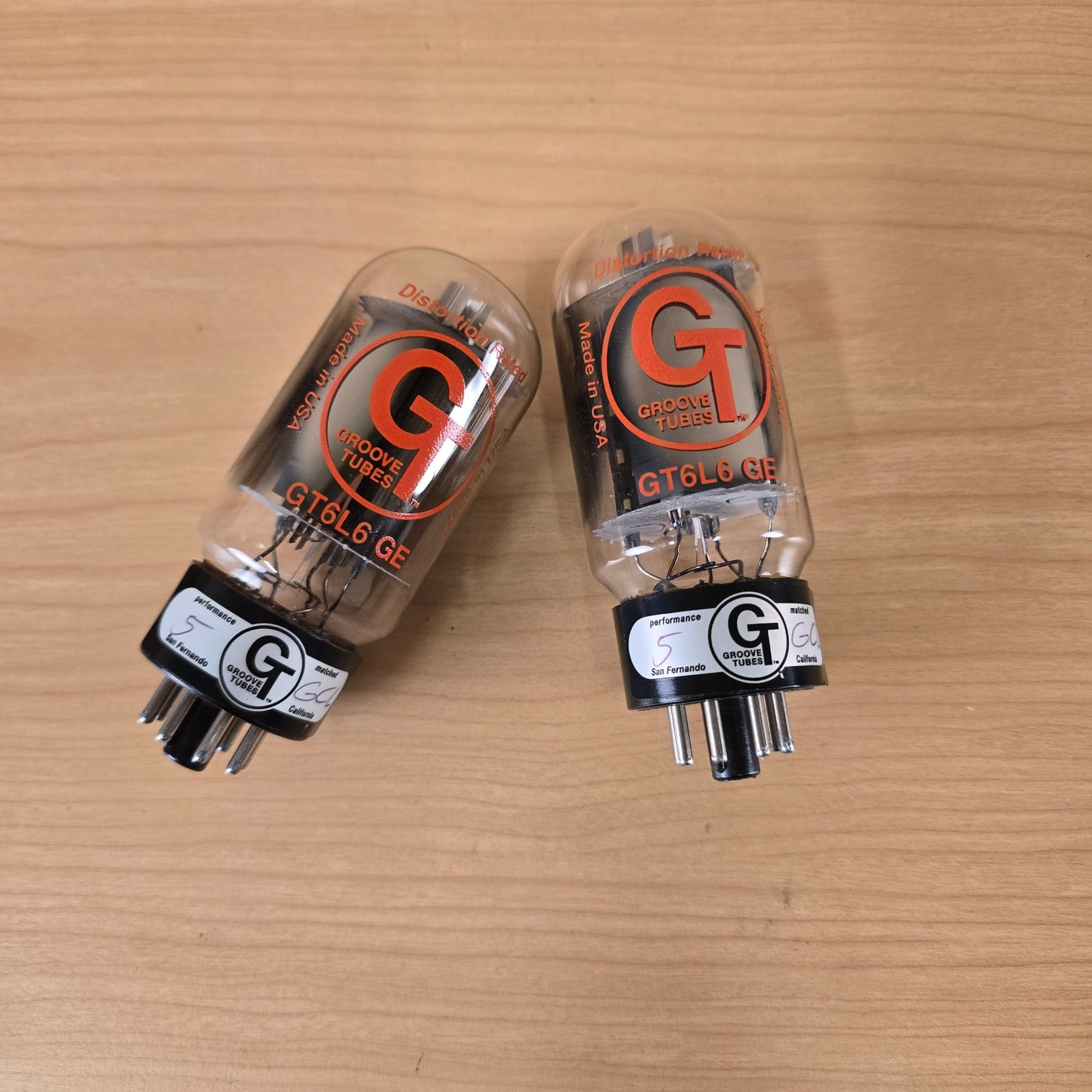 Groove Tubes GT6L6 GE Matched Set Pair 6L6 Vacuum Tubes Made USA