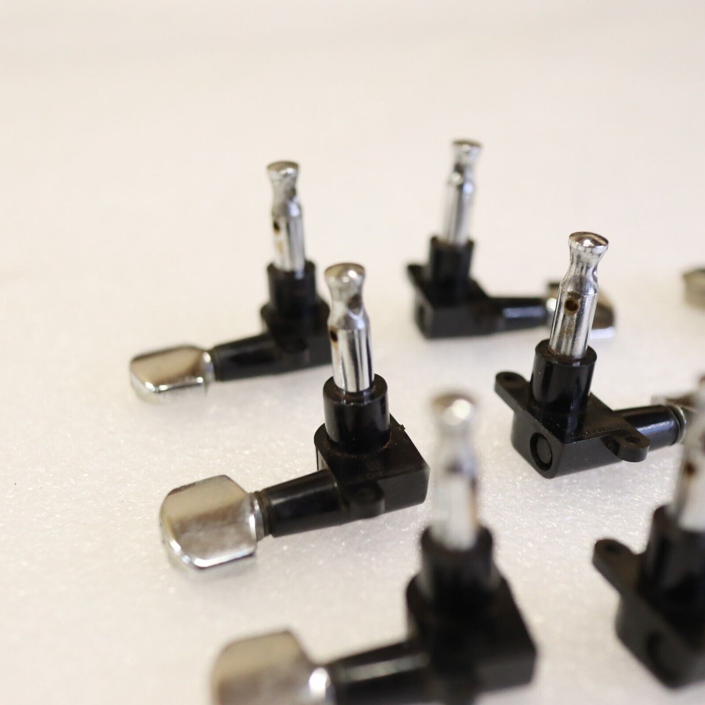 Rare Schaller Offset 3x3 Tuners Chrome Plastic Vintage 70's guitar W. Germany