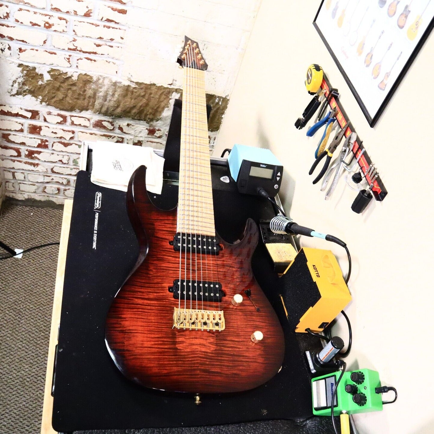 2016 Kiesel Carvin DC800 8 String Neck Thru Orangeburst Flamed