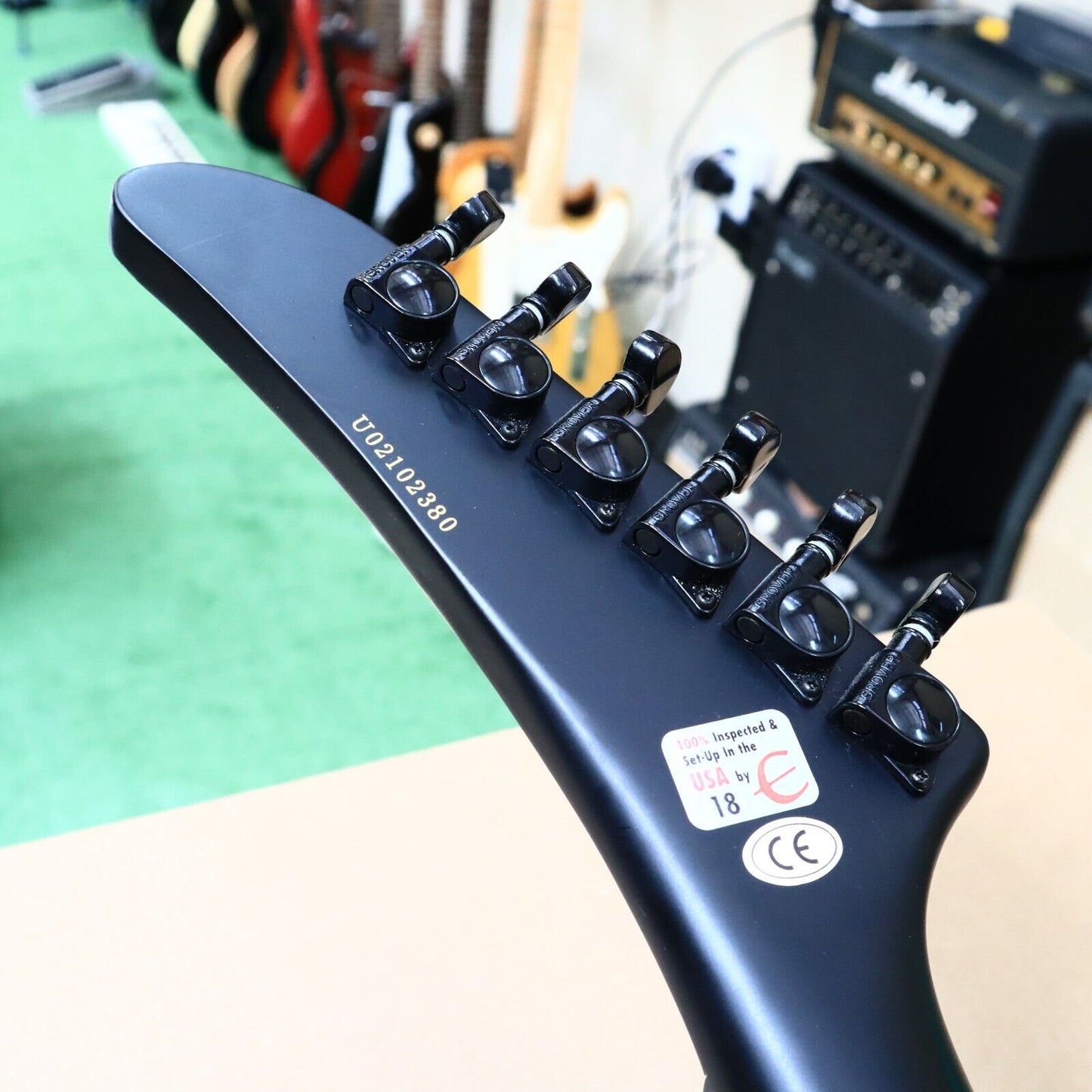2002 Epiphone '58 Goth Black Explorer Electric Guitar