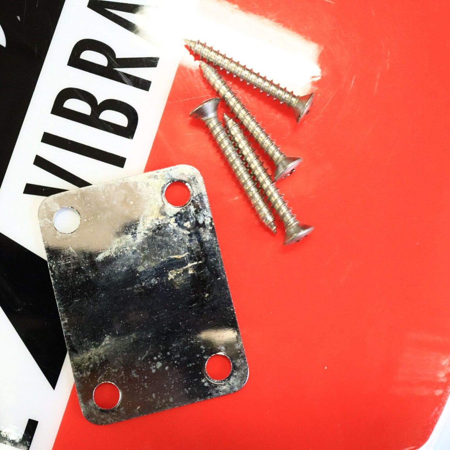 Aria Pro II Neck Plate 1980’s Chrome Urchin Deluxe Guitar Neckplate Japan MIJ