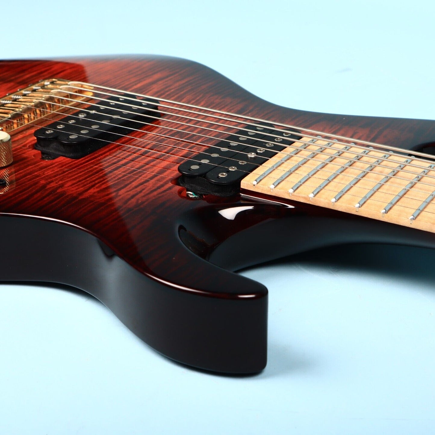 2016 Kiesel Carvin DC800 8 String Neck Thru Orangeburst Flamed