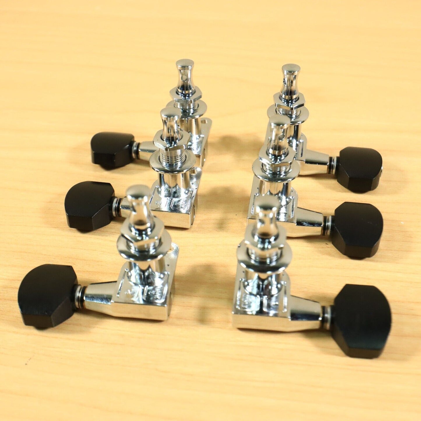 Gotoh SG360 Mini 3x3 Schaller Style Chrome Tuning Black Buttons Japan