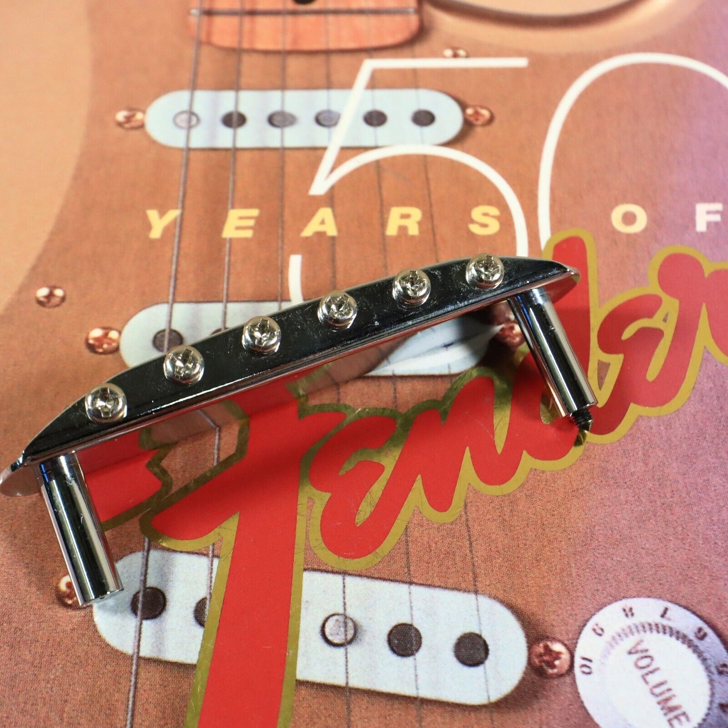 Genuine Fender Jazzmaster Jaguar 60s Bridge Thimbles Chrome Vintage Reissue