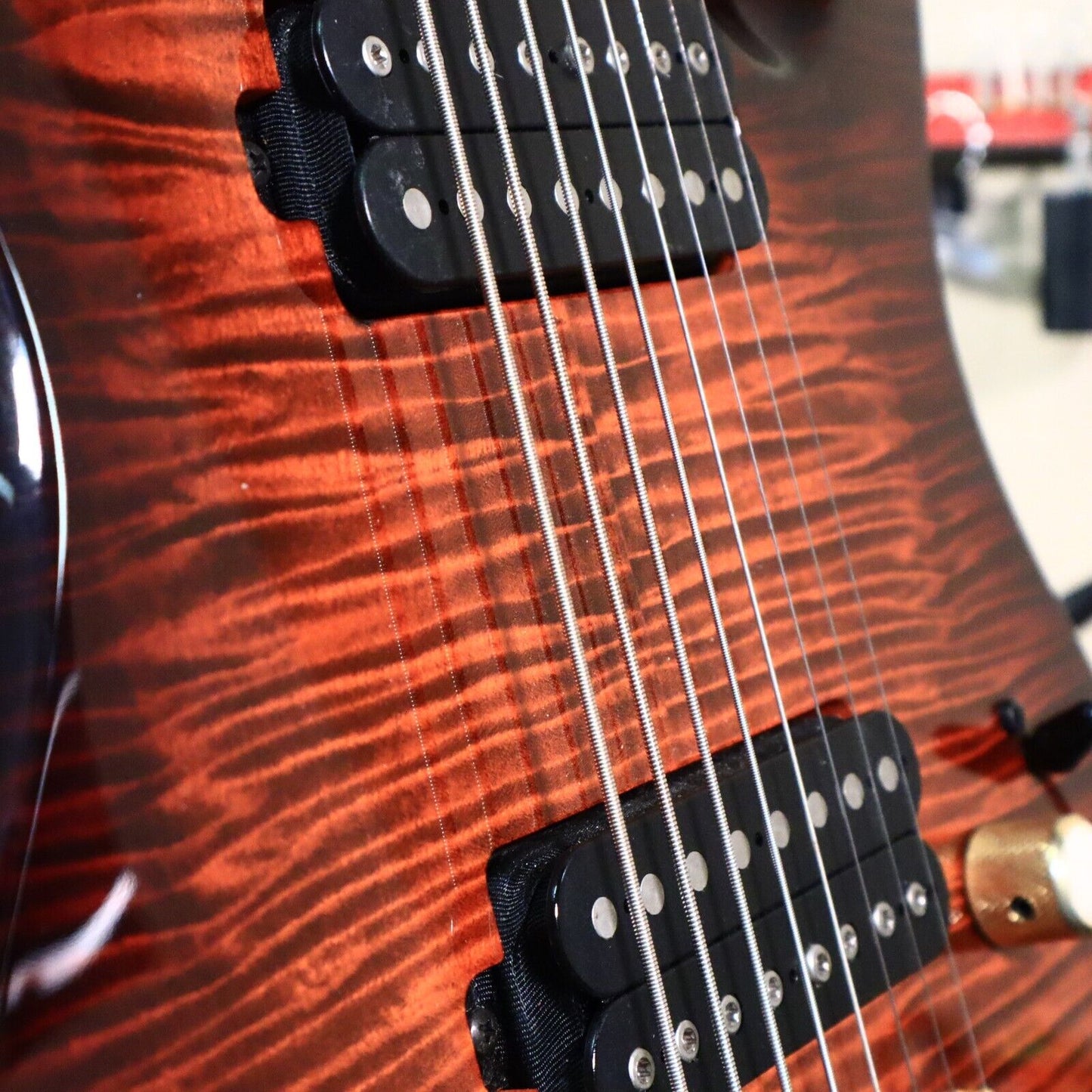 2016 Kiesel Carvin DC800 8 String Neck Thru Orangeburst Flamed