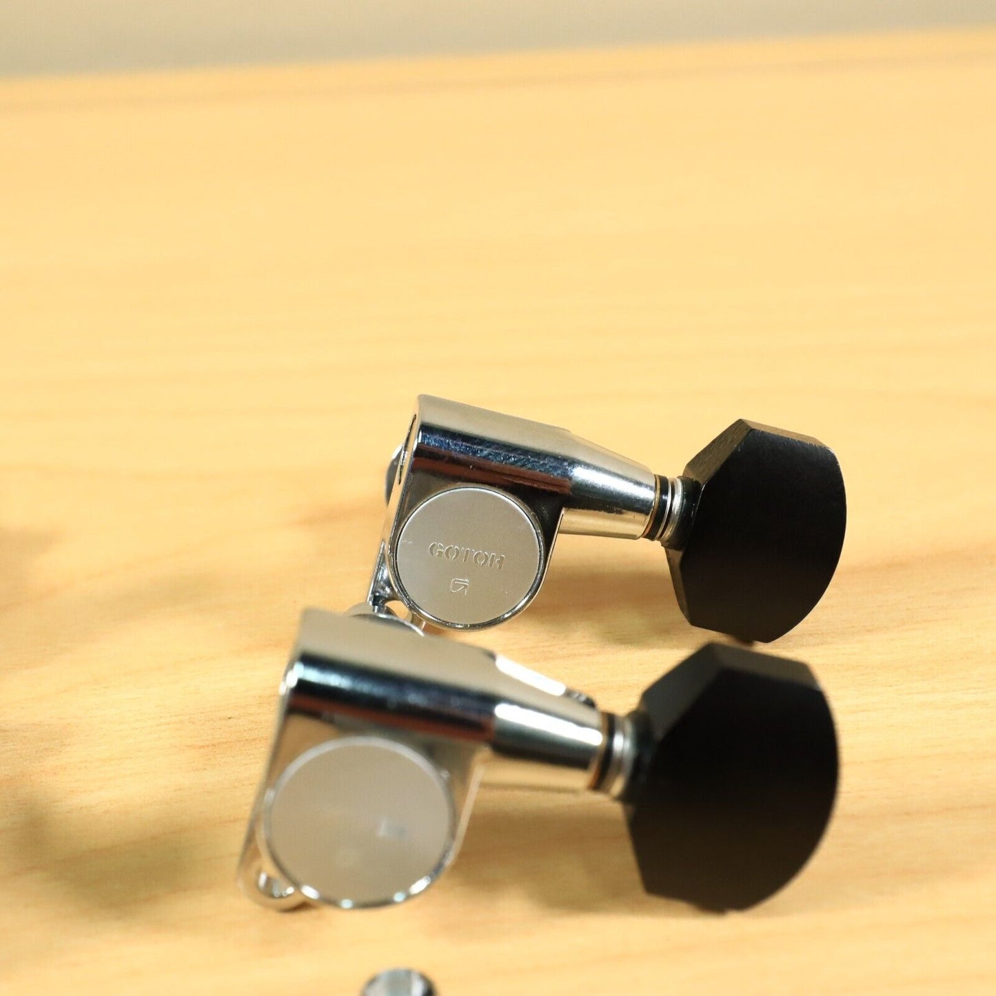 Gotoh SG360 Mini 3x3 Schaller Style Chrome Tuning Black Buttons Japan