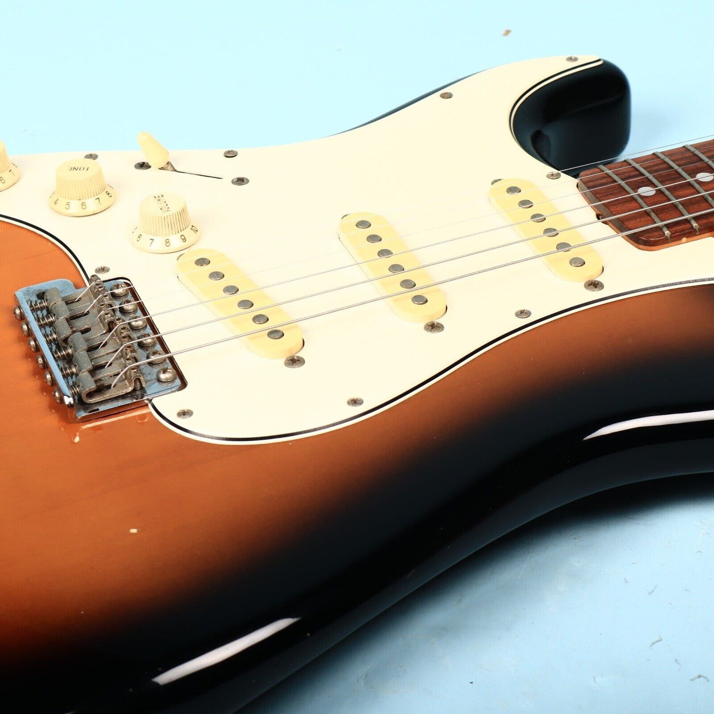 Fernandes MIJ Strat Left Hand Electric Guitar Tobacco Burst