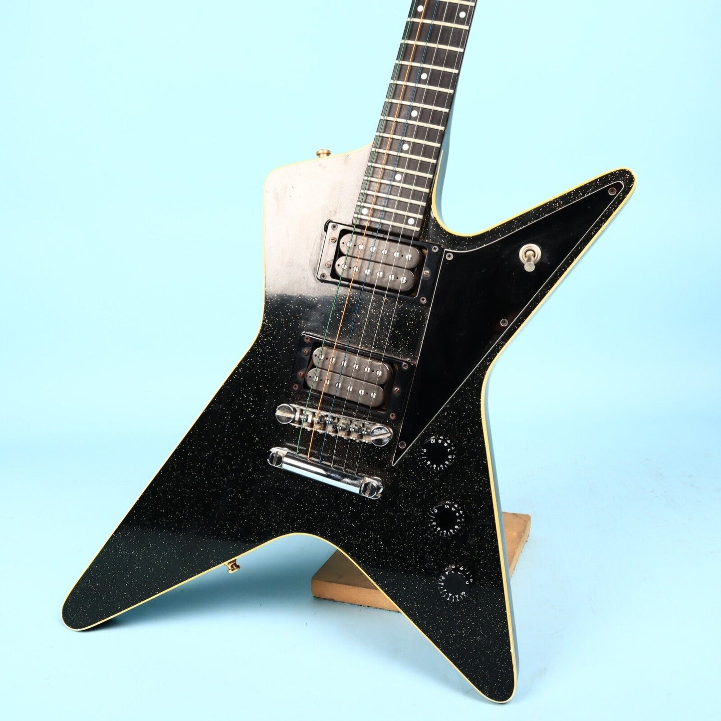 1982 Guild Nova X-82 Black Sparkle USA American Electric Guitar