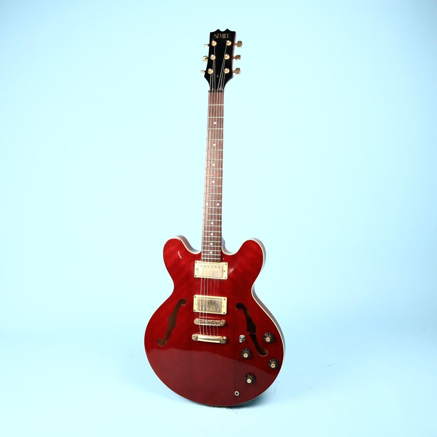 Vintage Seville ES-335 Red Copy Semi-Hollowbody Electric Guitar