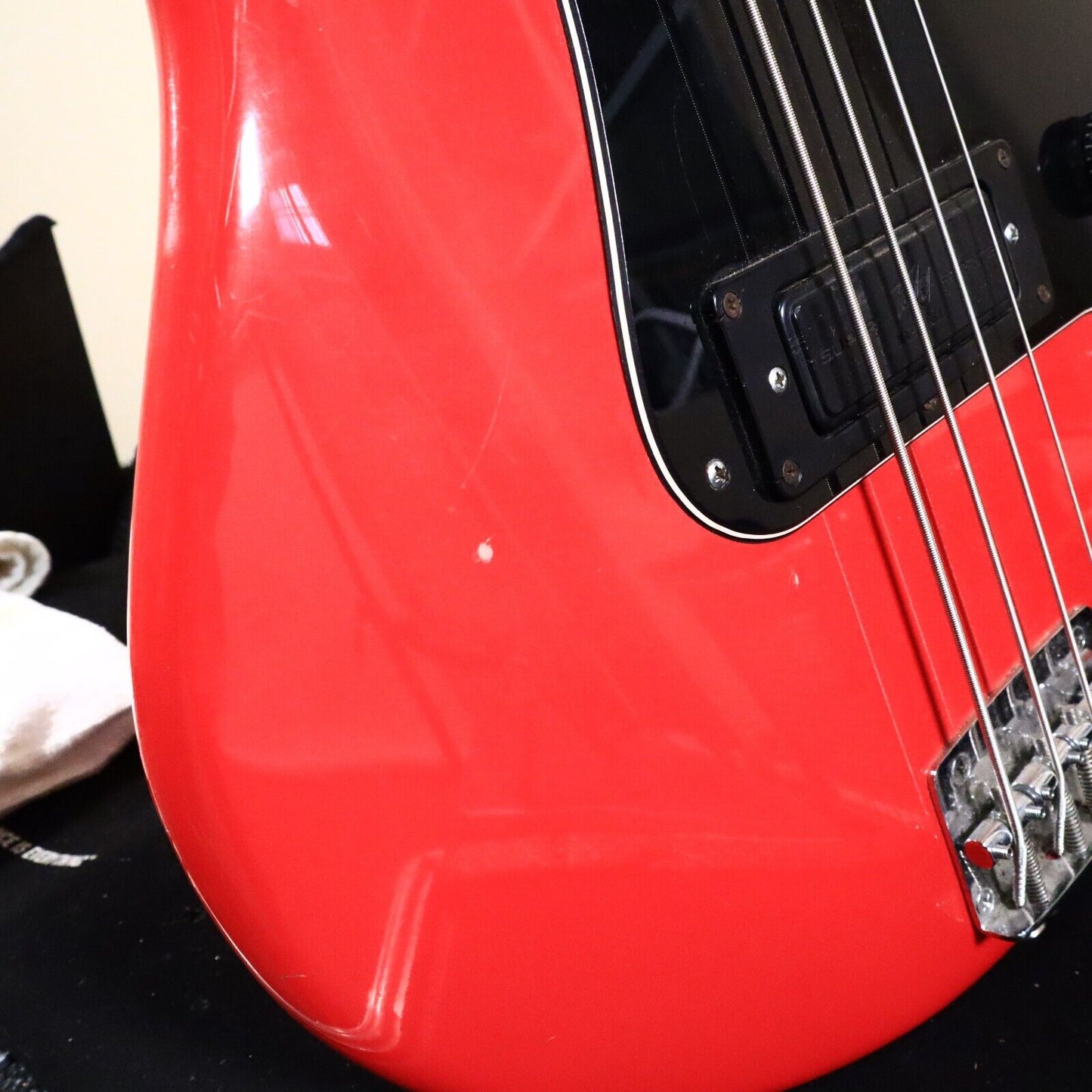 1987 Peavey Patriot Electric Bass Red Guitar USA American
