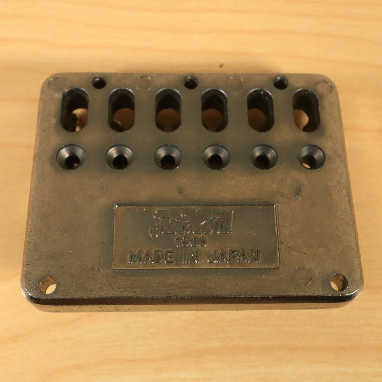 1980 Aria Pro II ZZ Guitar Recessed Bridge Plate Hardtail Vintage Part Japan