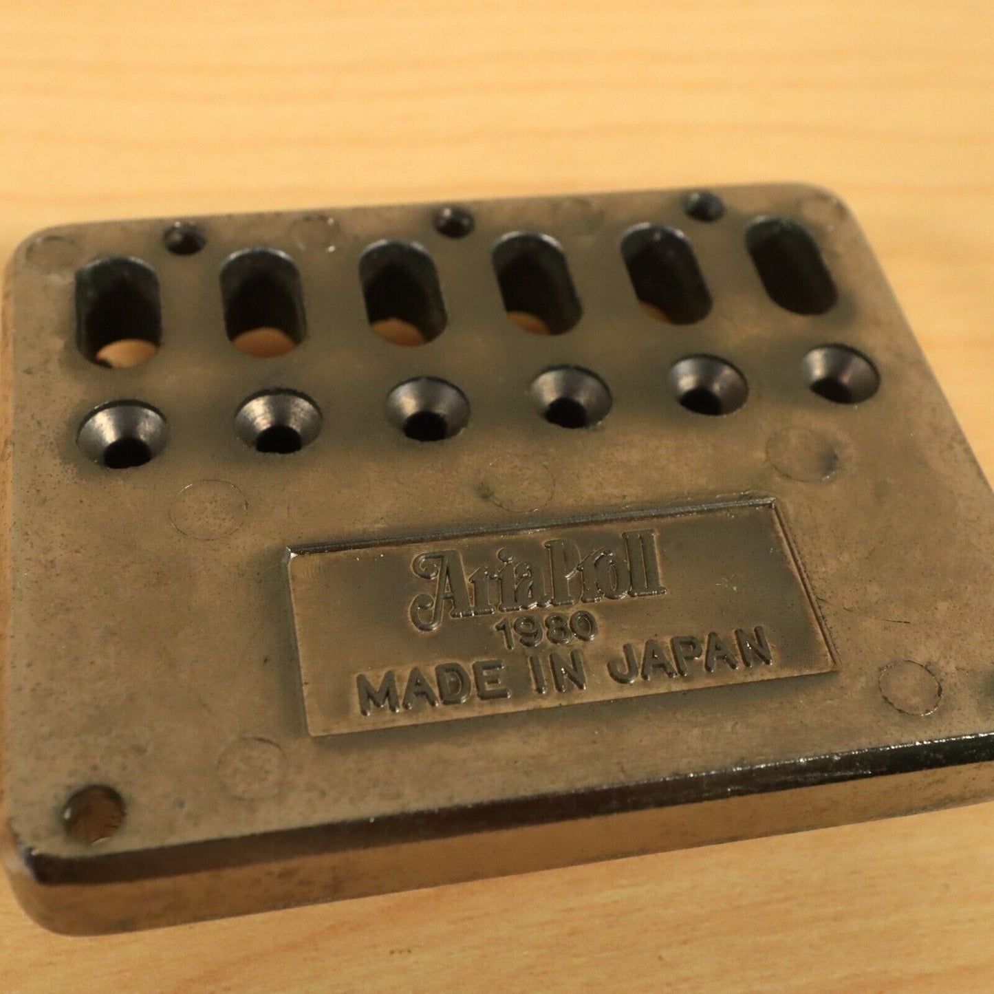 1980 Aria Pro II ZZ Guitar Recessed Bridge Plate Hardtail Vintage Part Japan