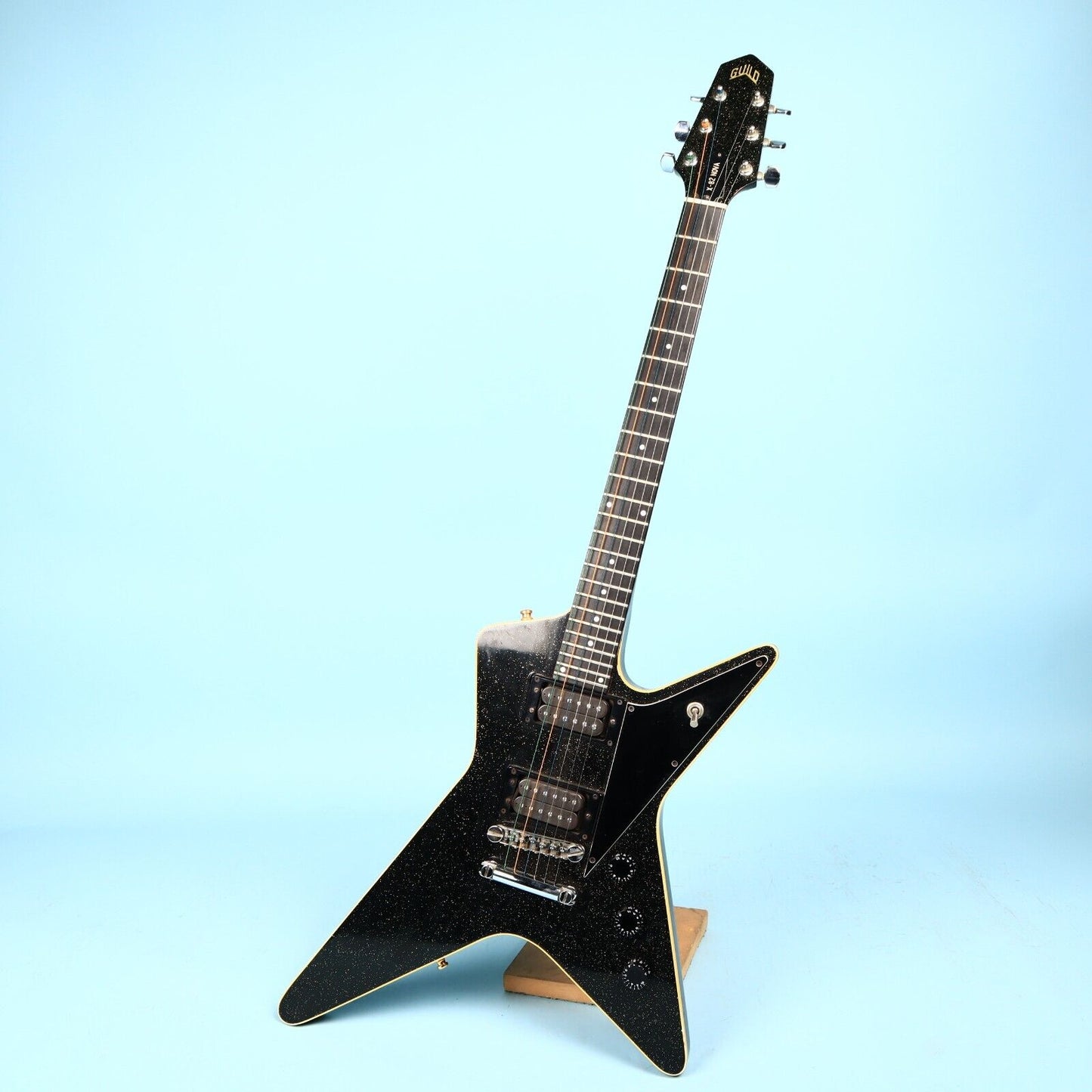 1982 Guild Nova X-82 Black Sparkle USA American Electric Guitar