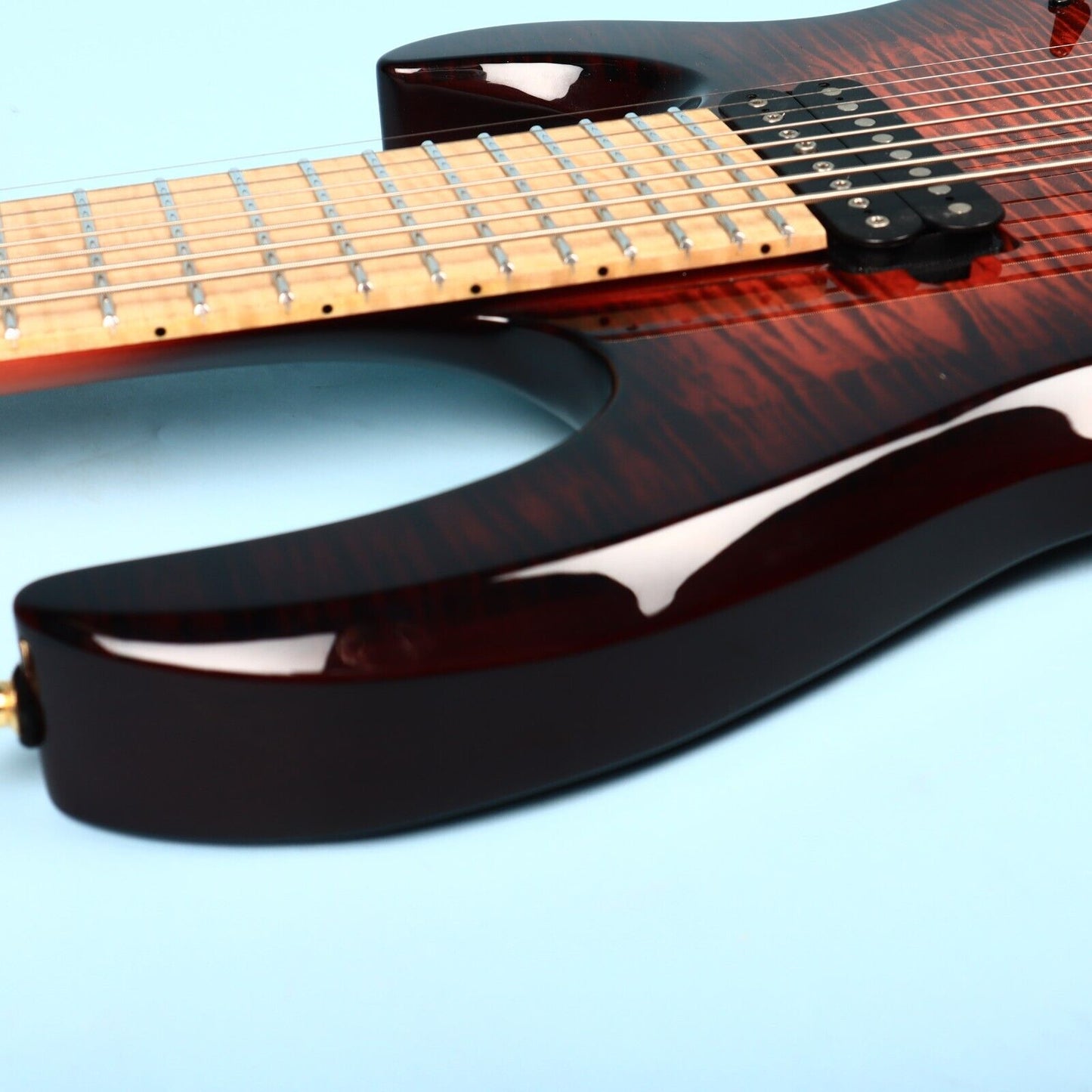 2016 Kiesel Carvin DC800 8 String Neck Thru Orangeburst Flamed