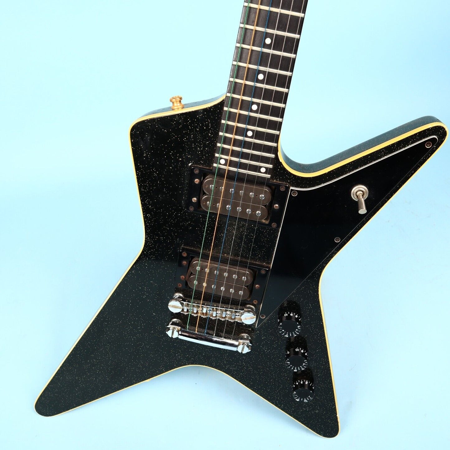 1982 Guild Nova X-82 Black Sparkle USA American Electric Guitar