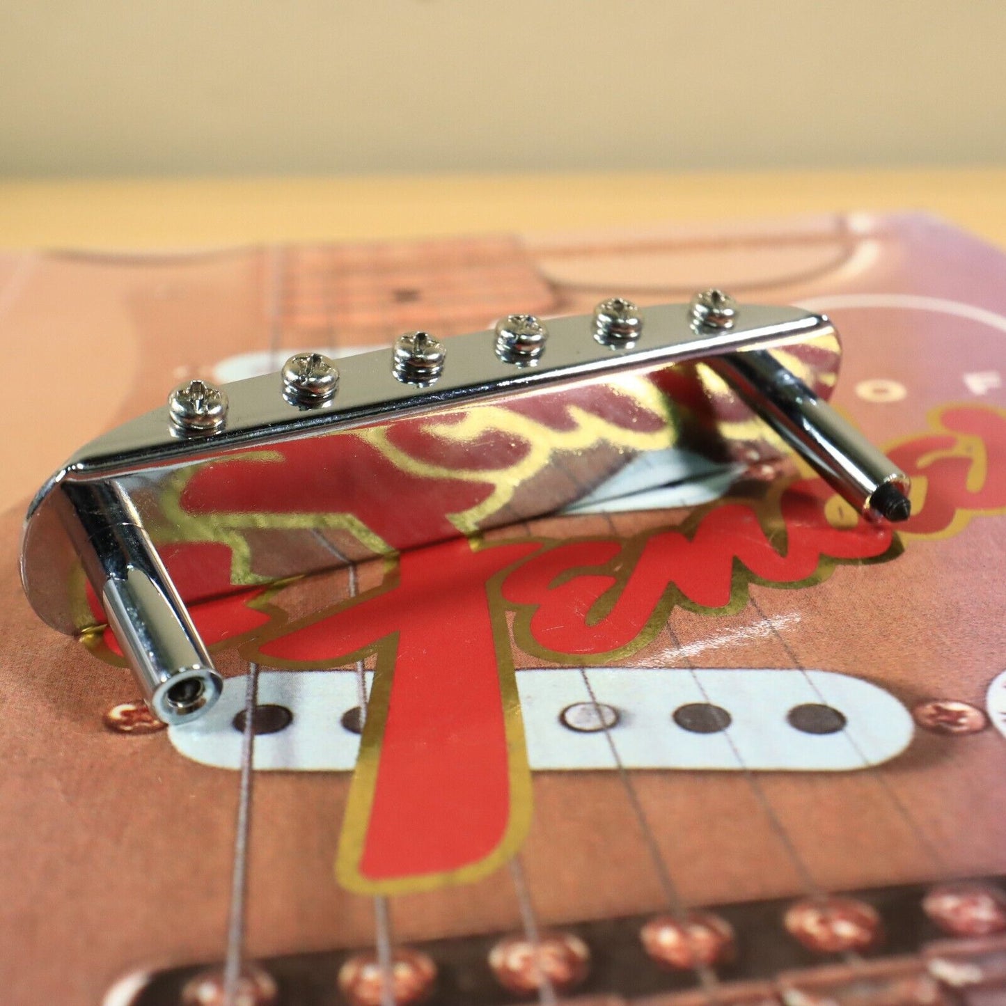 Genuine Fender Jazzmaster Jaguar 60s Bridge Thimbles Chrome Vintage Reissue
