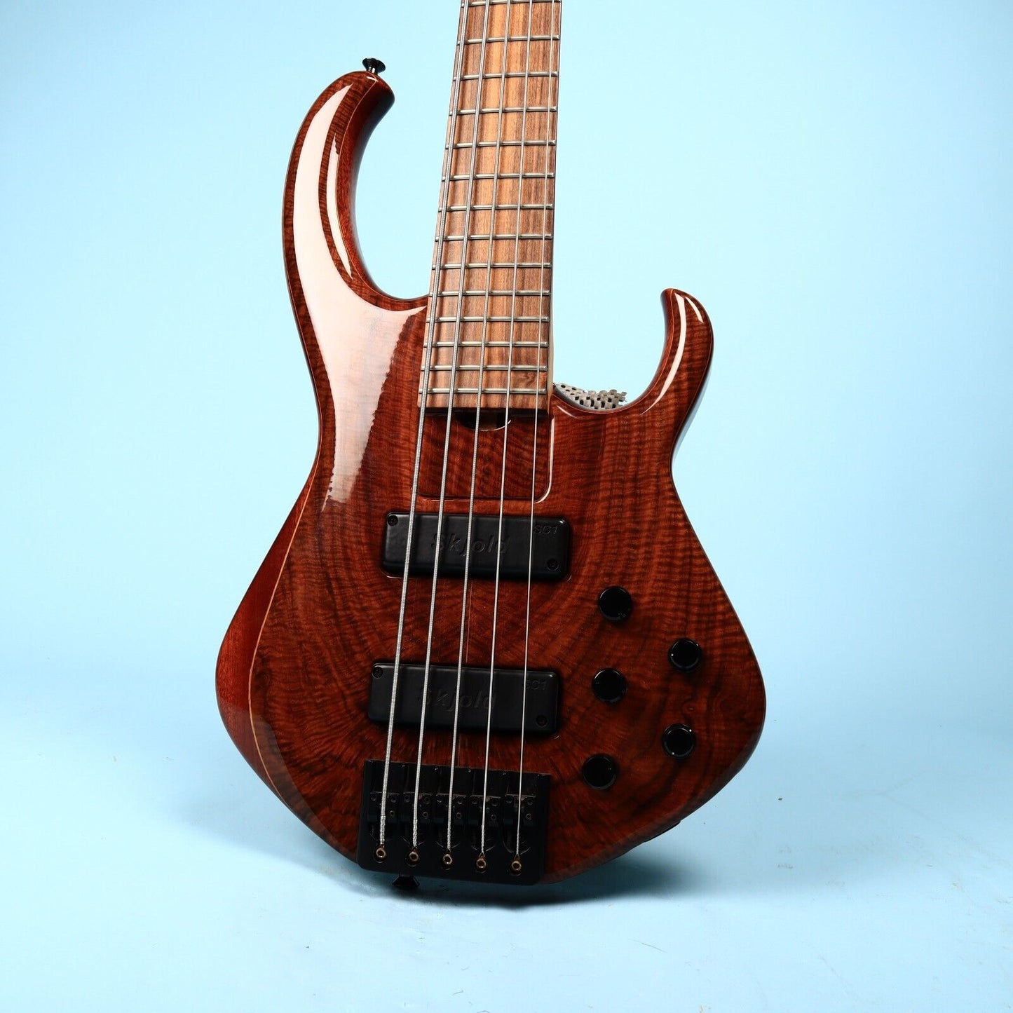 Skjold Exotic Custom Curly Walnut 5 String Bass Guitar