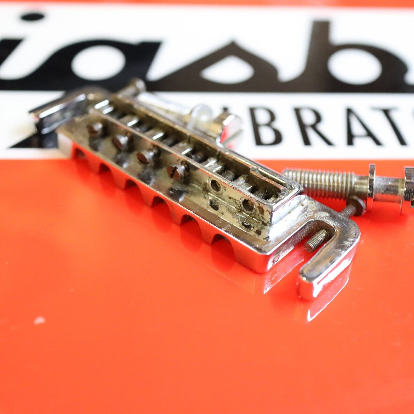 70s Leo Quan Badass Bridge 6 String Pat. App. *For Parts *2 Stripped screws*