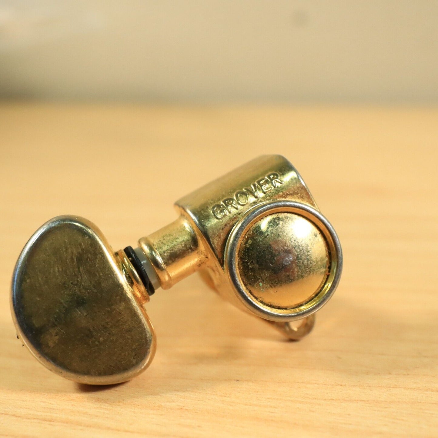 (1) Grover Rotomatic 3 x 3 Kidney Bean Tuner Patina GOLD Les Paul SG TREBLE Side