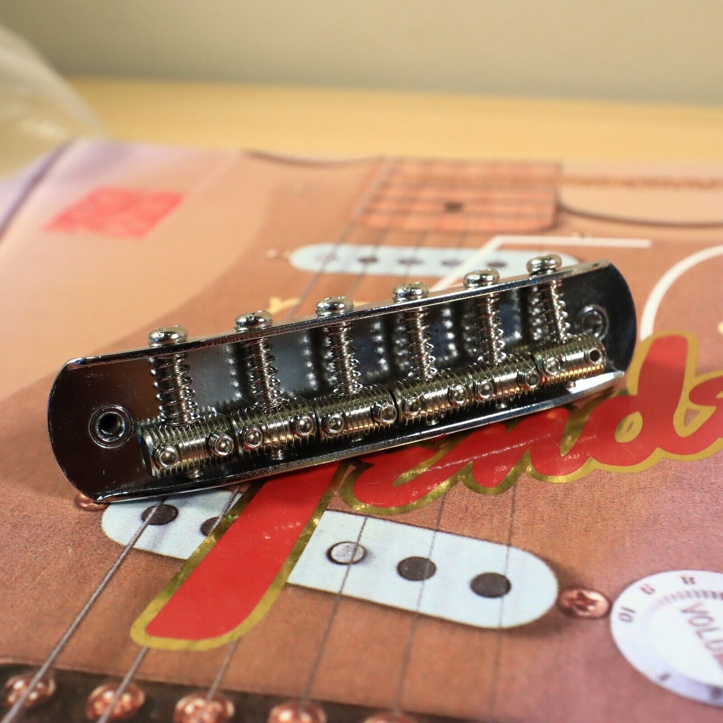 Genuine Fender Jazzmaster Jaguar 60s Bridge Thimbles Chrome Vintage Reissue