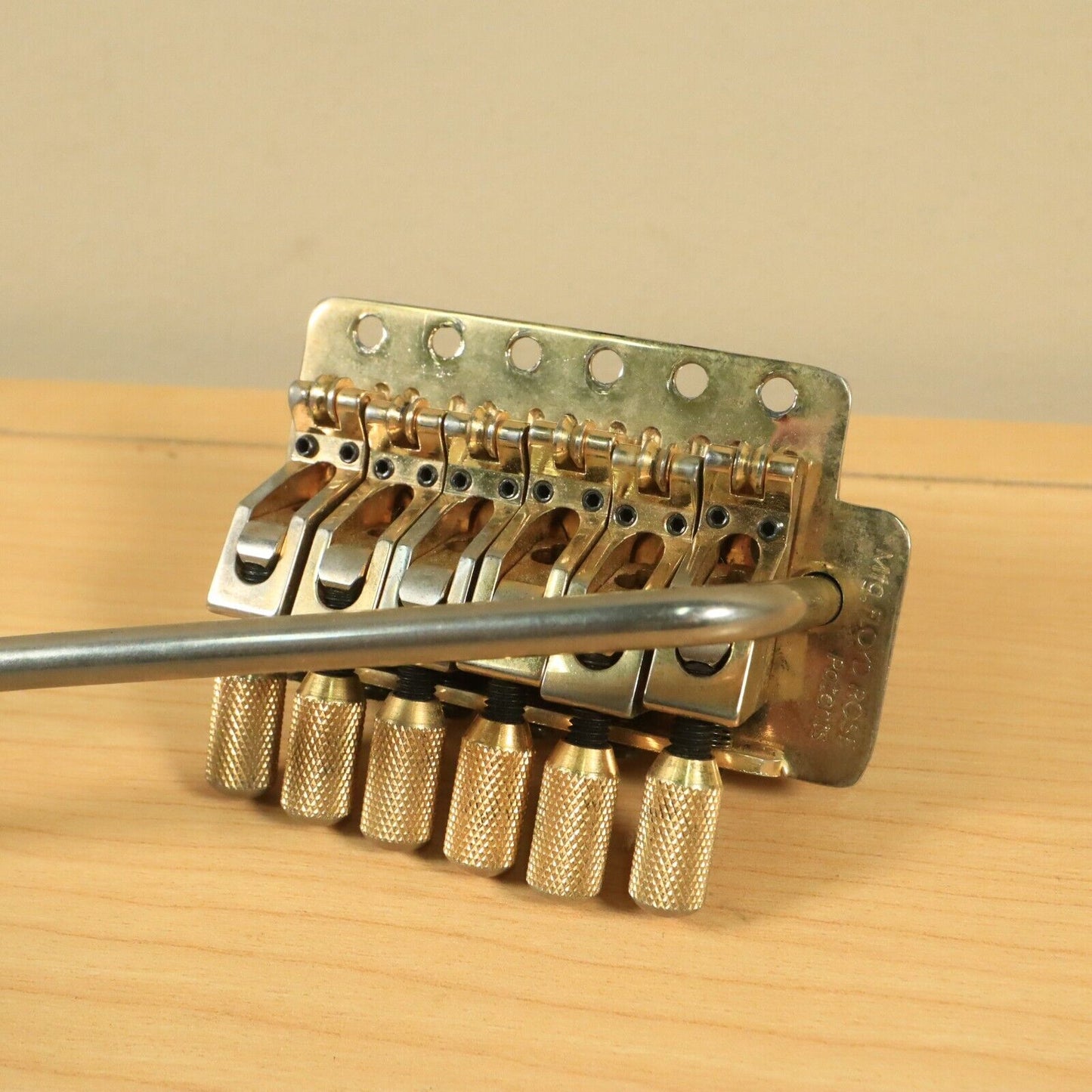 1980's Mfg. Floyd Rose Patents Vintage Tremolo Roller Bullet Vibrato Gold