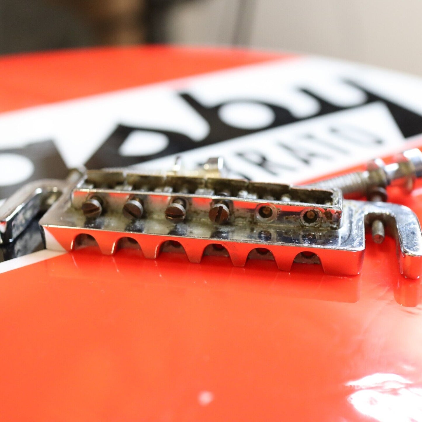 70s Leo Quan Badass Bridge 6 String Pat. App. *For Parts *2 Stripped screws*