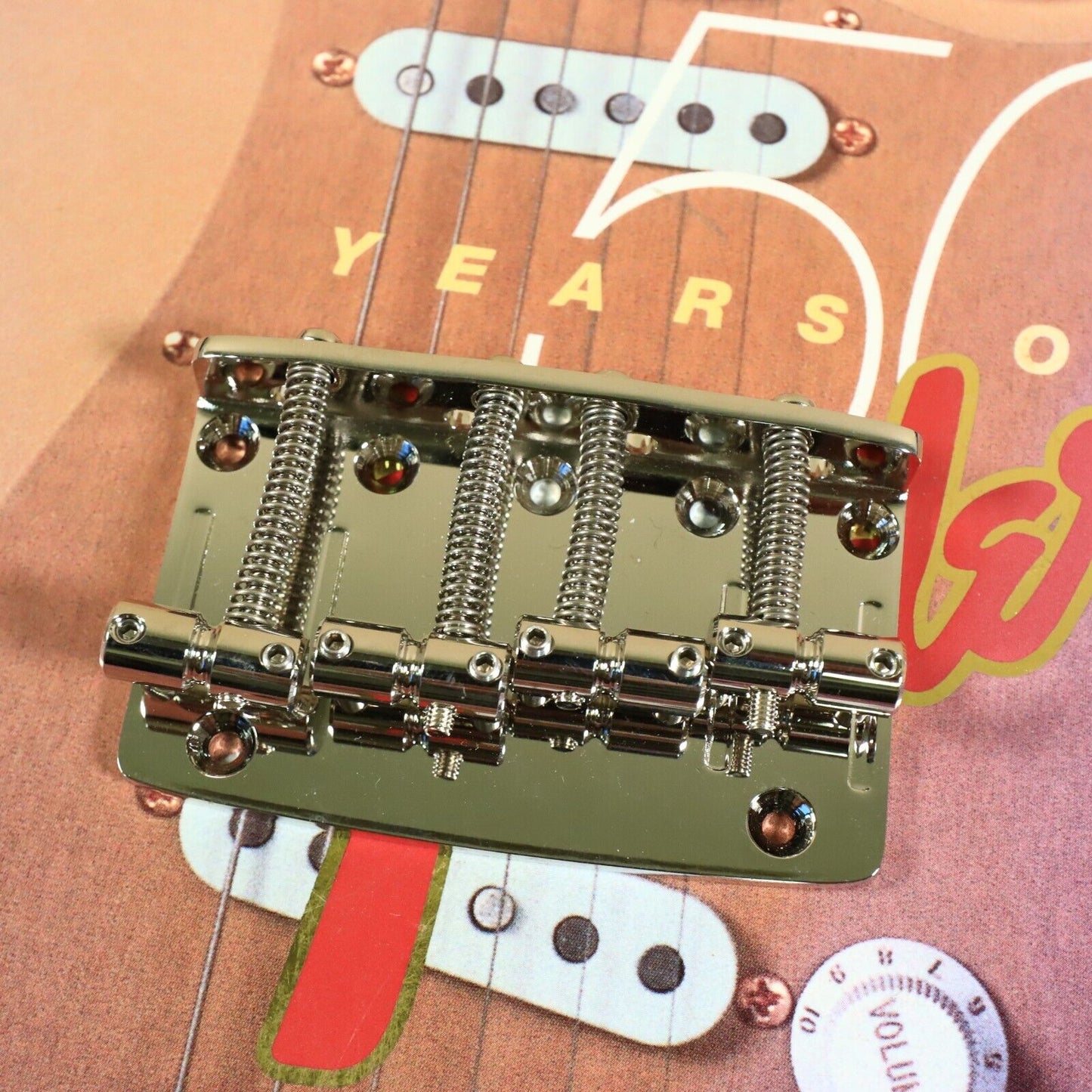 Gotoh 203B-4 Bass Bridge 4-Strings Precision Jazz for Fender P Jazz Bass CHROME