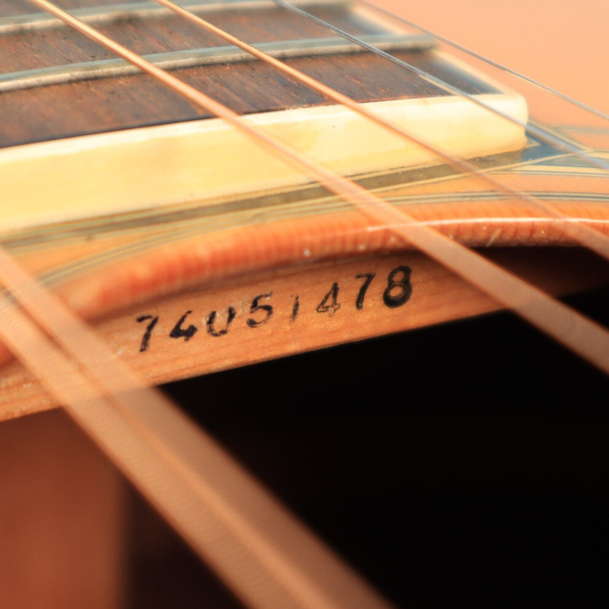 Guitarra acústica japonesa MIJ Dreadnaught Tama Modelo 3560 D-45 de 1974 (modelo "Lawsuit")