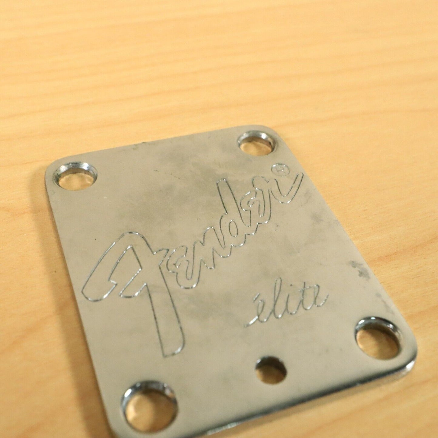 Fender Elite Neck Plate American Jazz Precision USA 1983 1984 Strat Tele Chrome