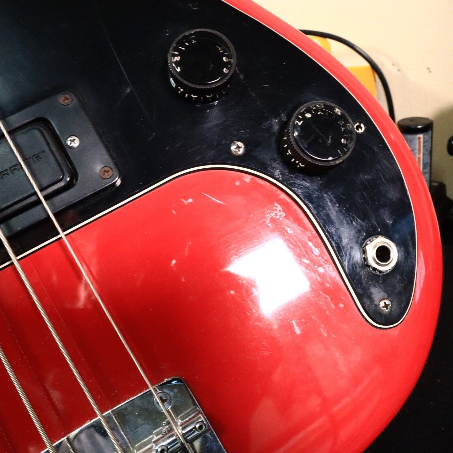 1987 Peavey Patriot Electric Bass Red Guitar USA American