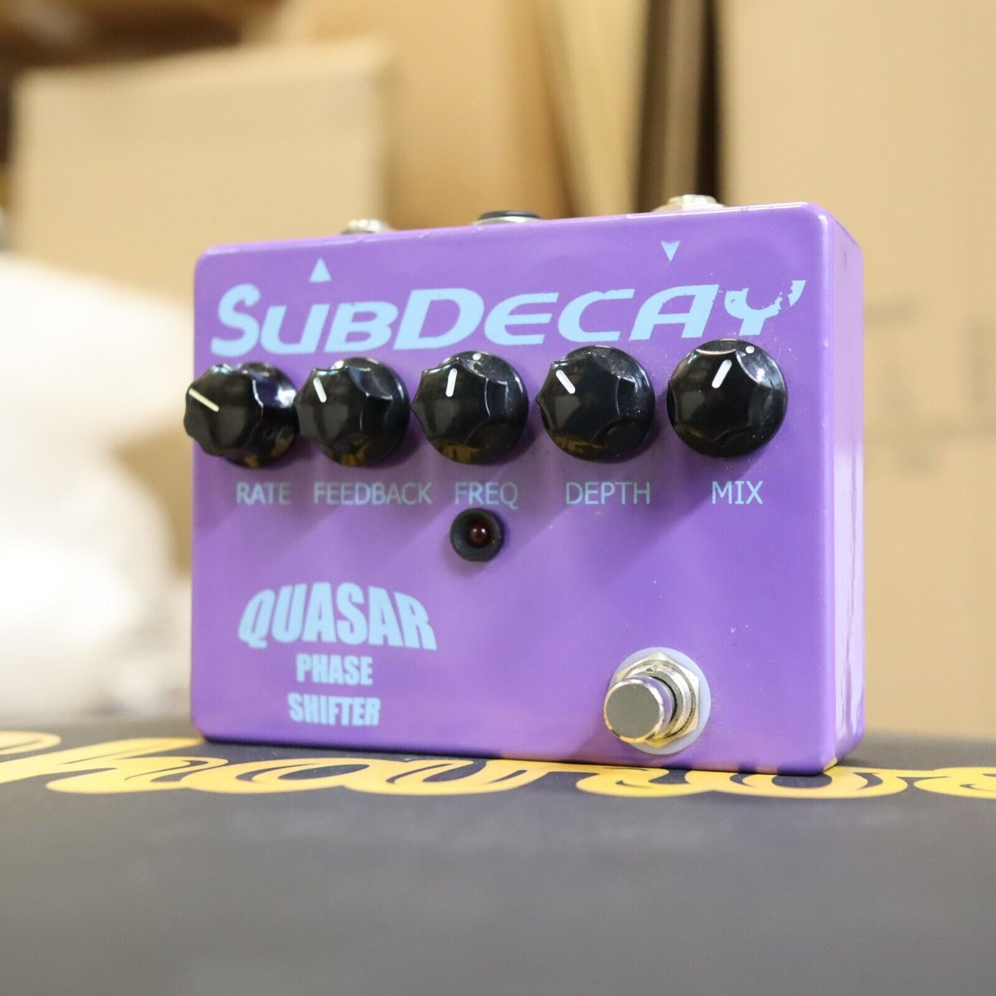 2008 V1 SubDecay Quasar Phase Shifter Guitar Purple USA Made Pedal Hand Signed