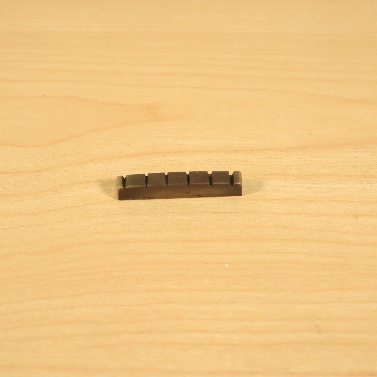 1980s Vintage Mighty Mite Strat Brass Guitar String Slotted Nut 9.5 radius