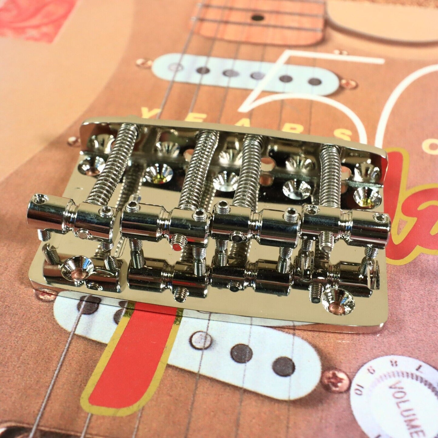 Gotoh 203B-4 Bass Bridge 4-Strings Precision Jazz for Fender P Jazz Bass CHROME