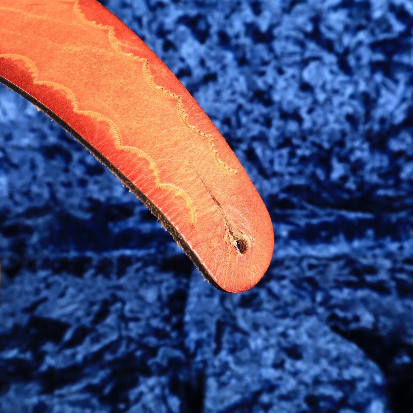 Vintage Hand-Tooled Tough Tex-Mex Cowboy Southwest Leather Guitar Strap