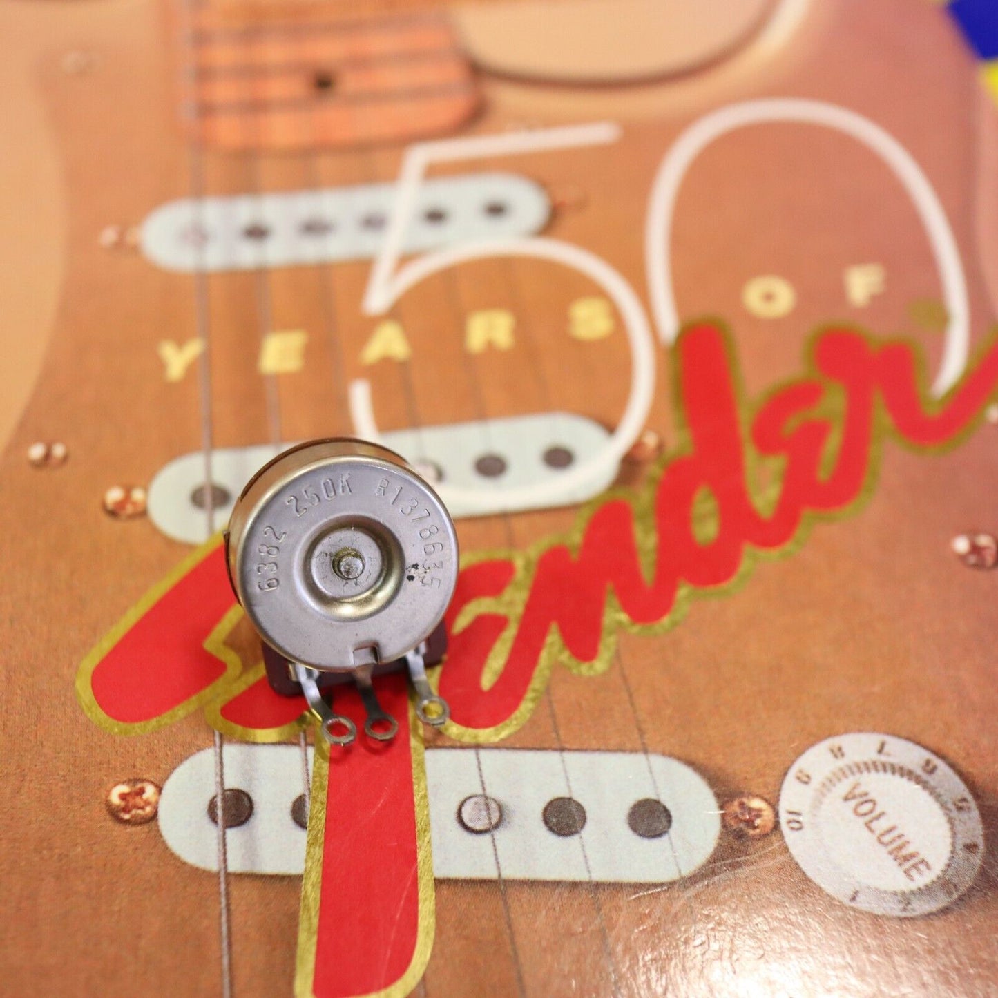 1986 Fender Telecaster AVRI CTS Pot NOS 250K Solid Shaft Guitar Potentiometer