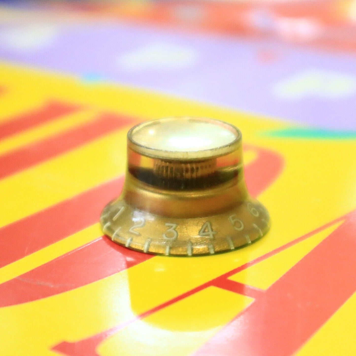 Vintage Gibson Gold Bell Top Hat Knob for Electric Guitars - Single Item