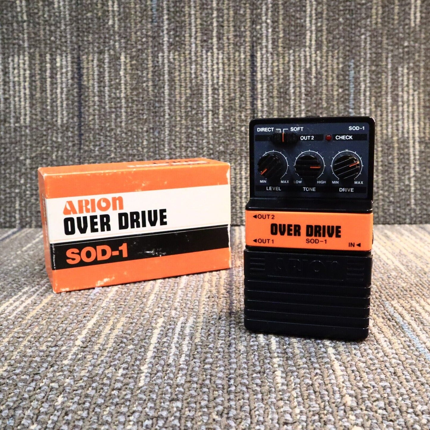 Arion SOD-1 Stereo Overdrive 1980s Grey w/ Orig Box MIJ