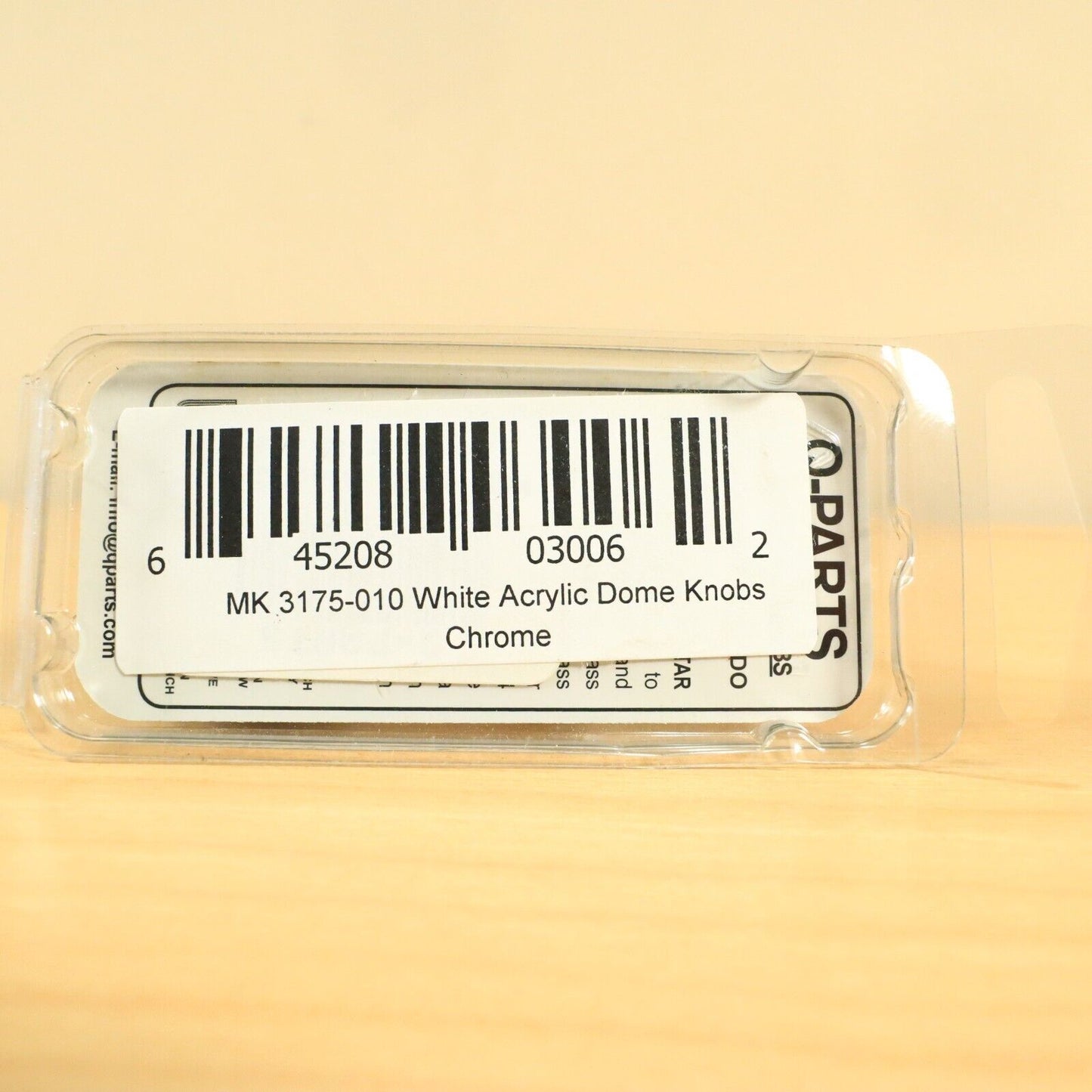 (1) Q-Parts Guitar White Acrylic Dome Knob