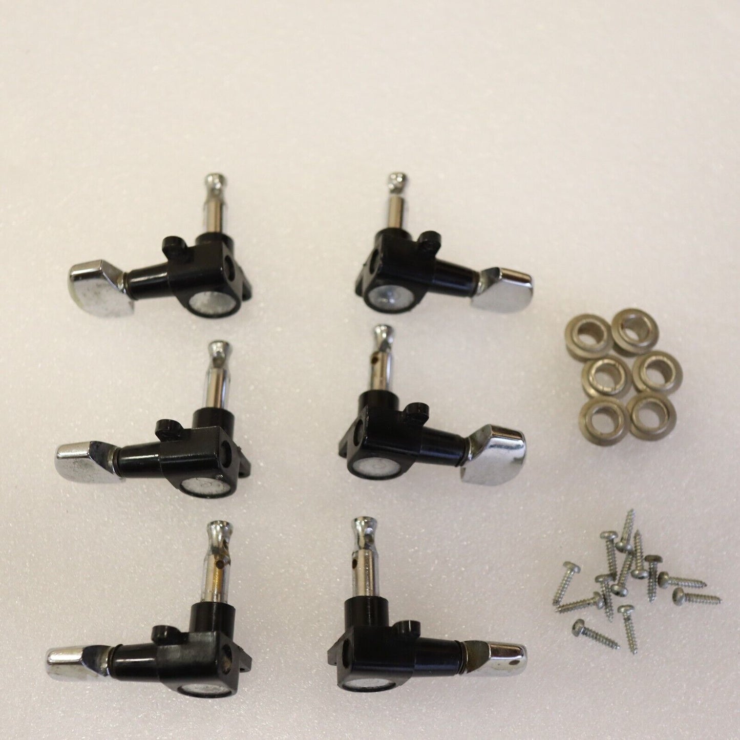 Rare Schaller Offset 3x3 Tuners Chrome Plastic Vintage 70's guitar W. Germany