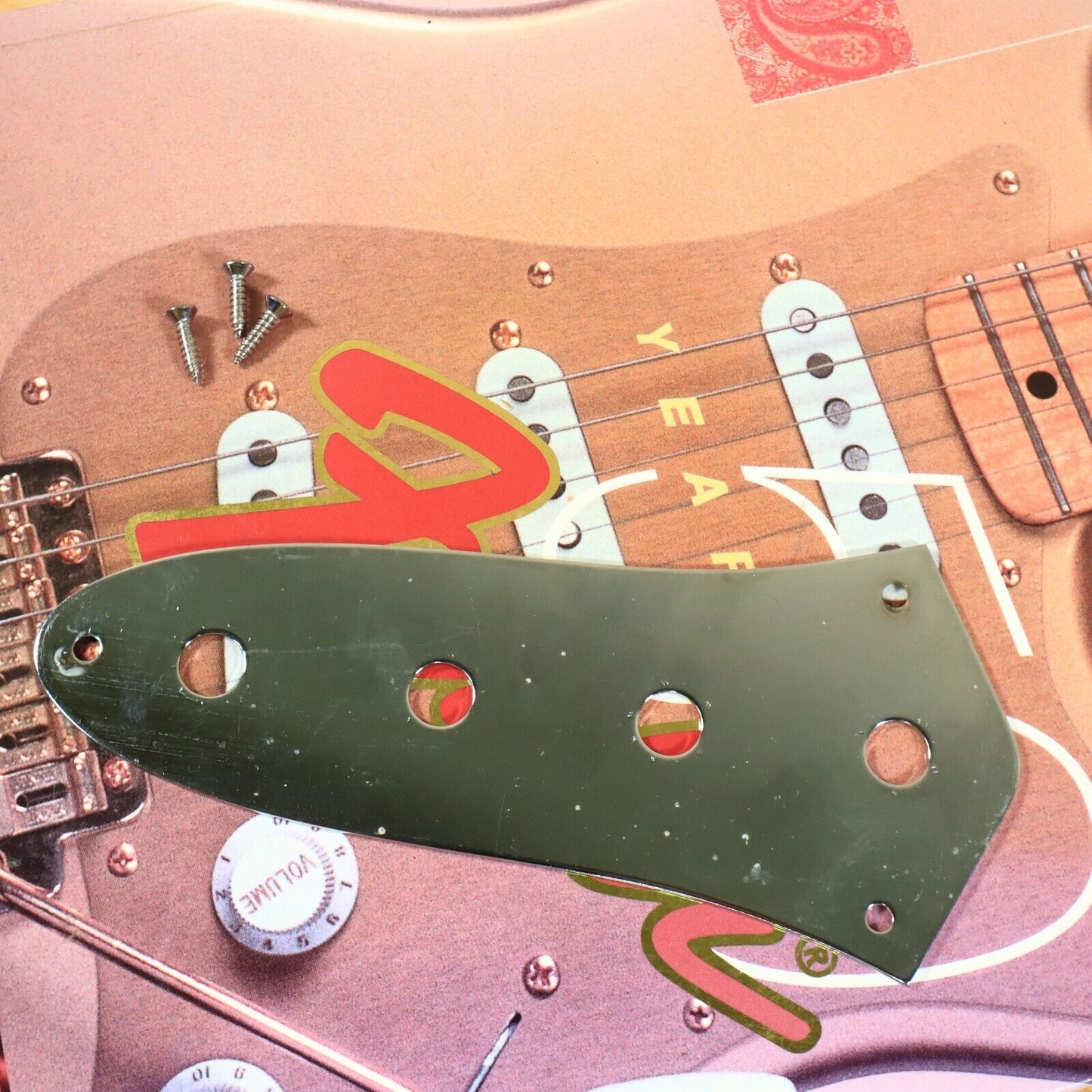 Genuine Fender Control Plate For Standard Jazz Bass CHROME, 099-2057-100