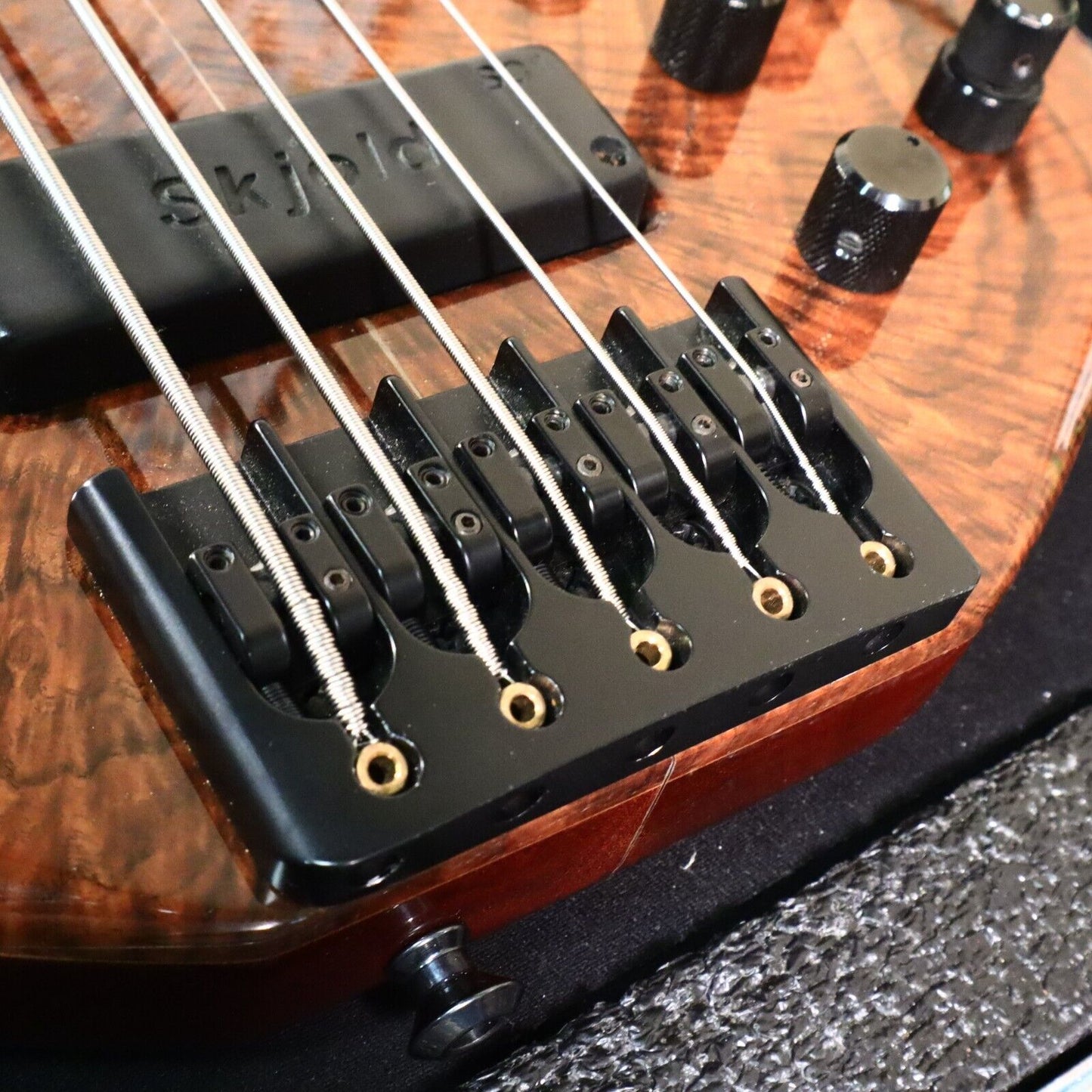 Skjold Exotic Custom Curly Walnut 5 String Bass Guitar