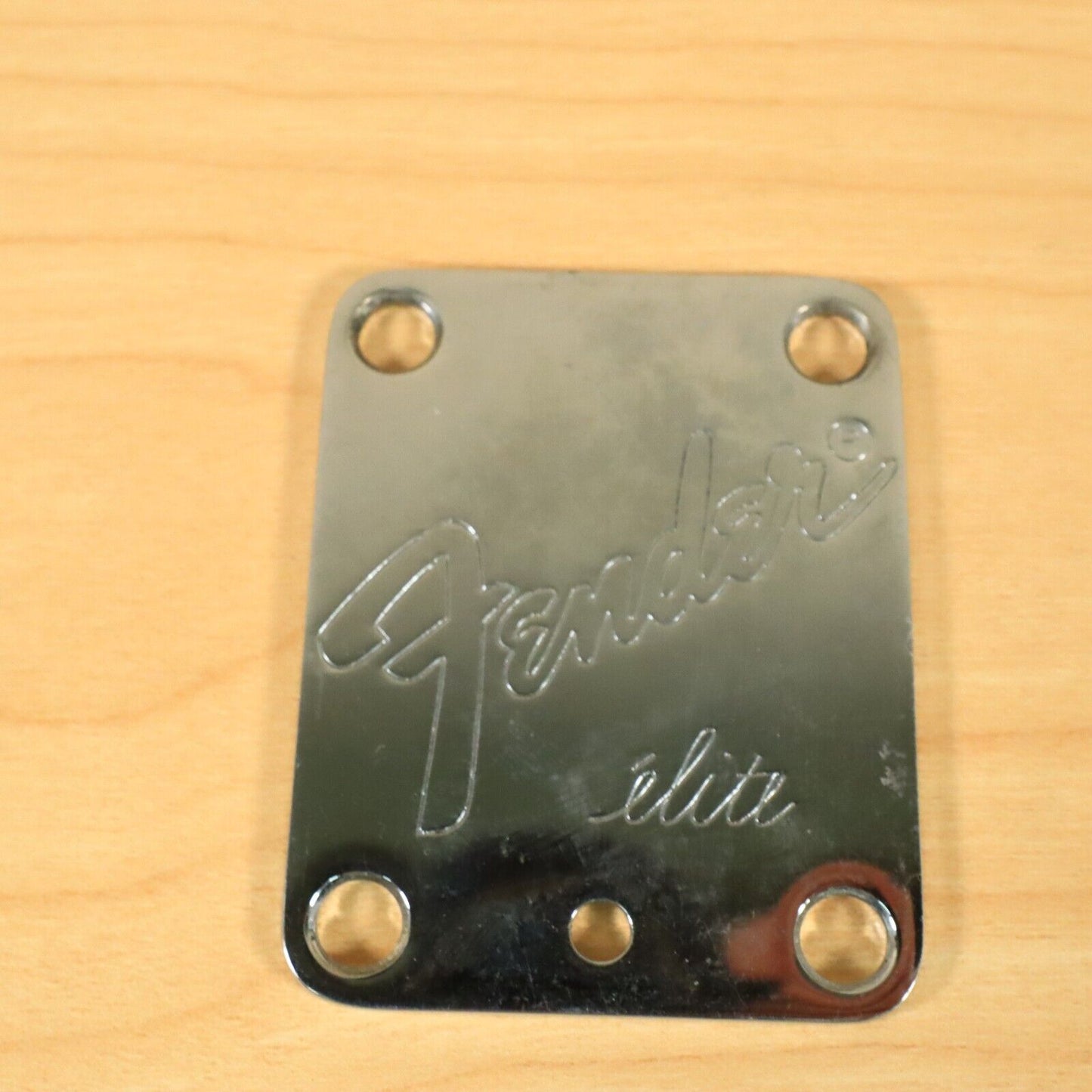Fender Elite Neck Plate American Jazz Precision USA 1983 1984 Strat Tele Chrome