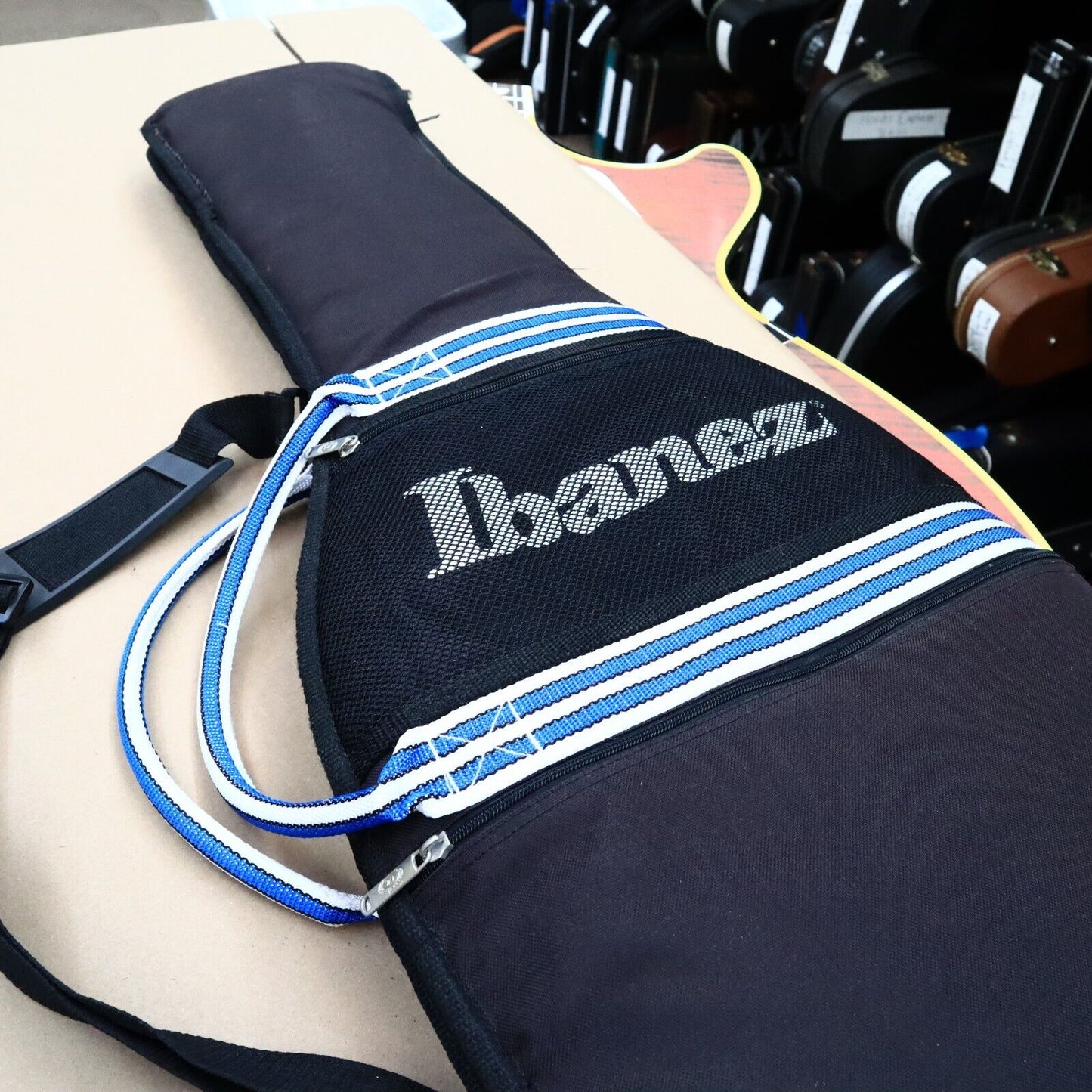 1990s Vintage TKL Ibanez S Series RG Gig Bag Padded Deluxe Blue / White