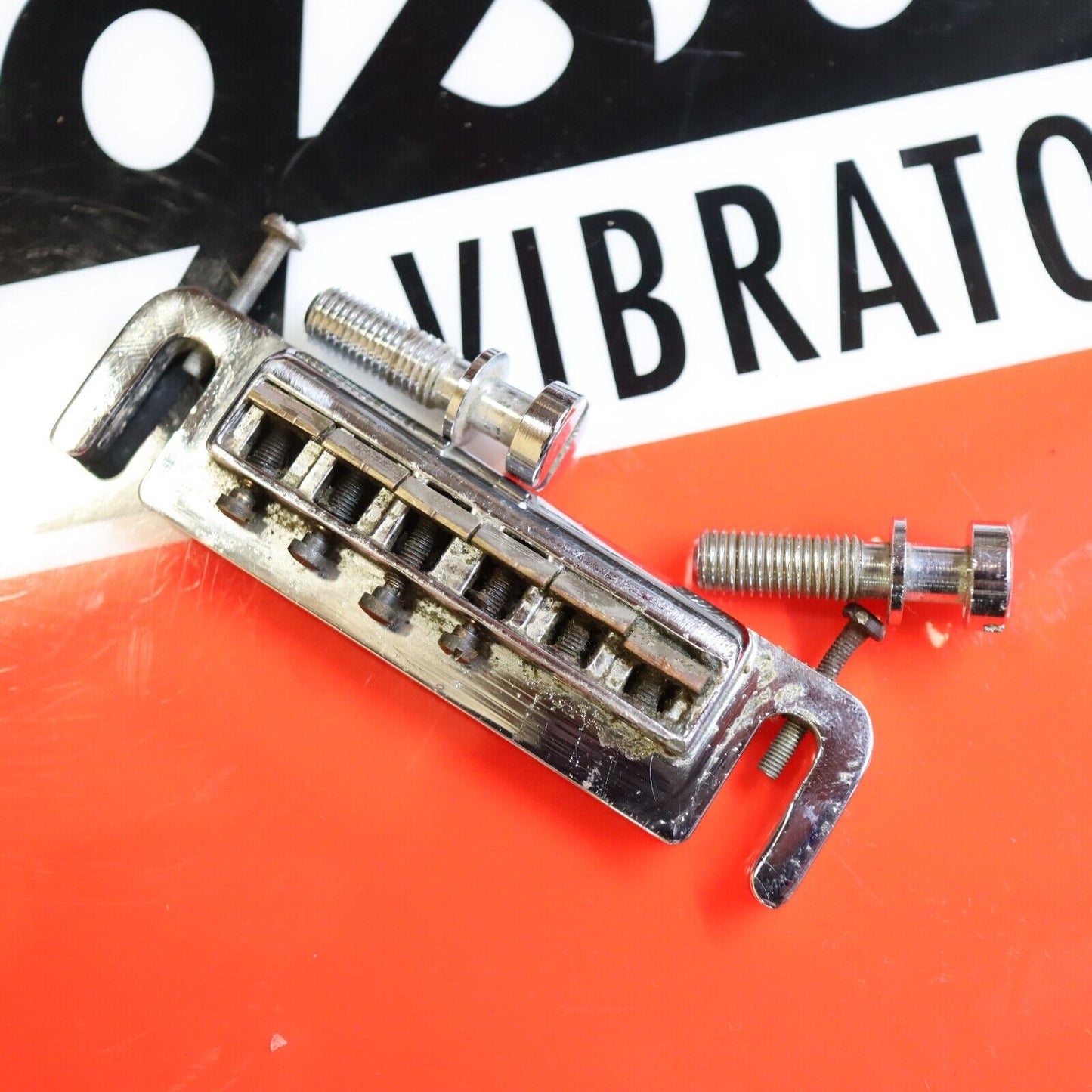 70s Leo Quan Badass Bridge 6 String Pat. App. *For Parts *2 Stripped screws*