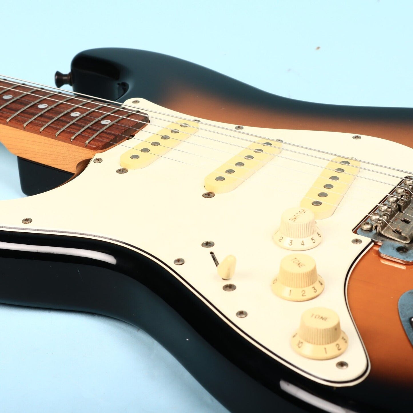 Fernandes MIJ Strat Left Hand Electric Guitar Tobacco Burst