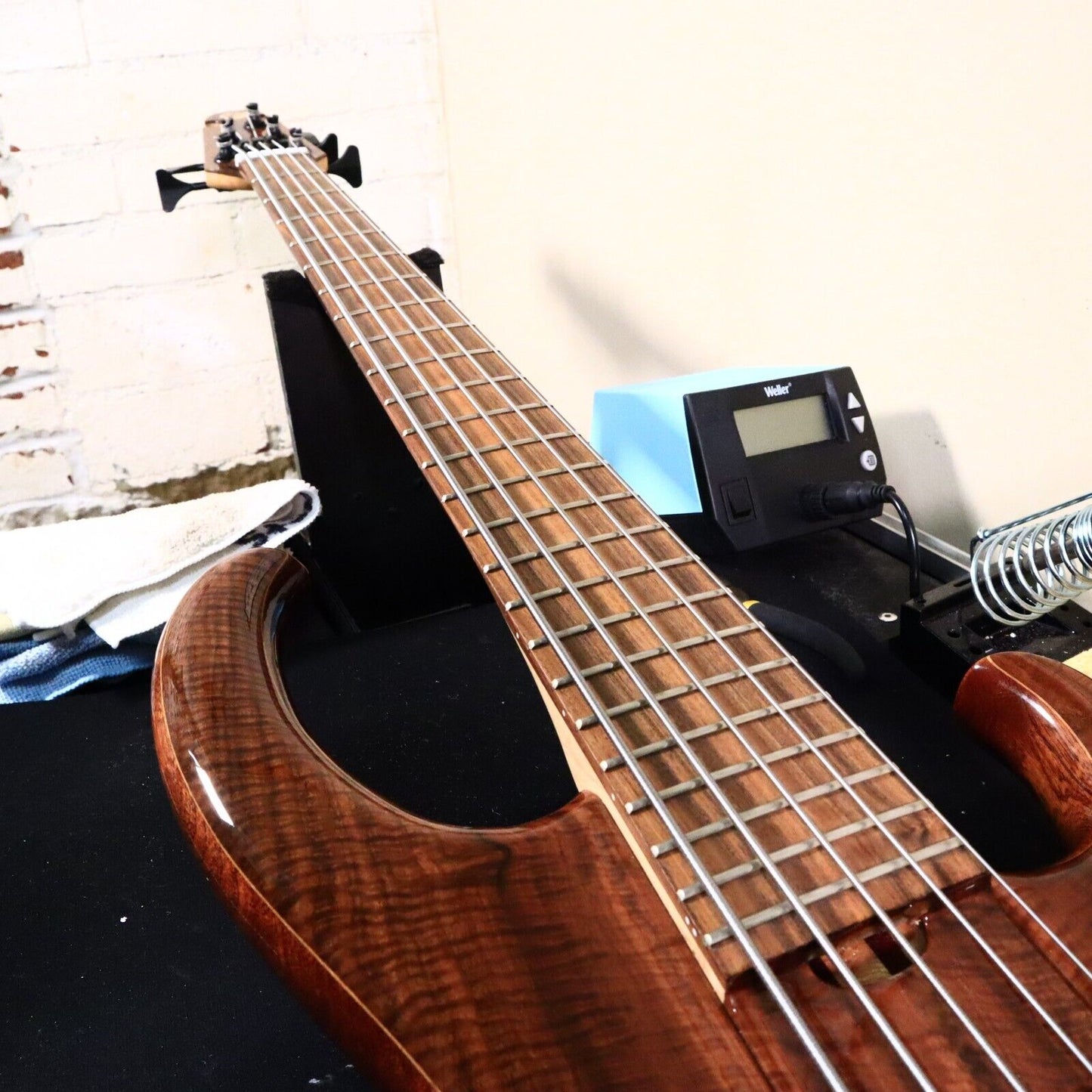 Skjold Exotic Custom Curly Walnut 5 String Bass Guitar