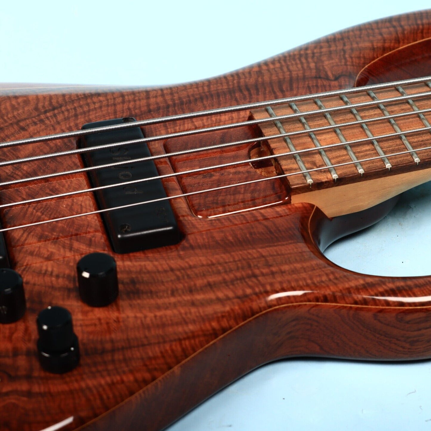 Skjold Exotic Custom Curly Walnut 5 String Bass Guitar