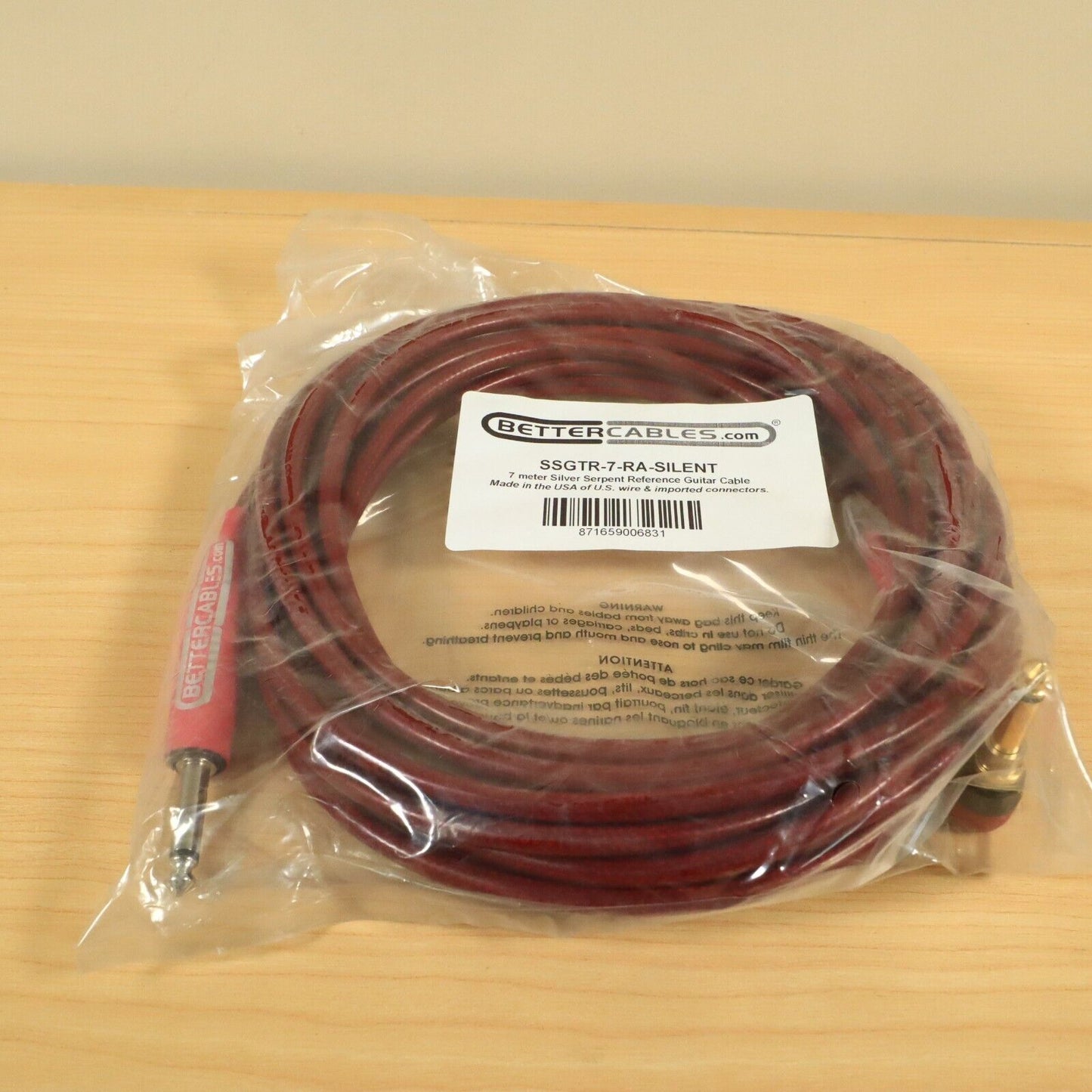 Silver Serpent Instrument Cable SSGTR-7-RA-Silent Right Angle