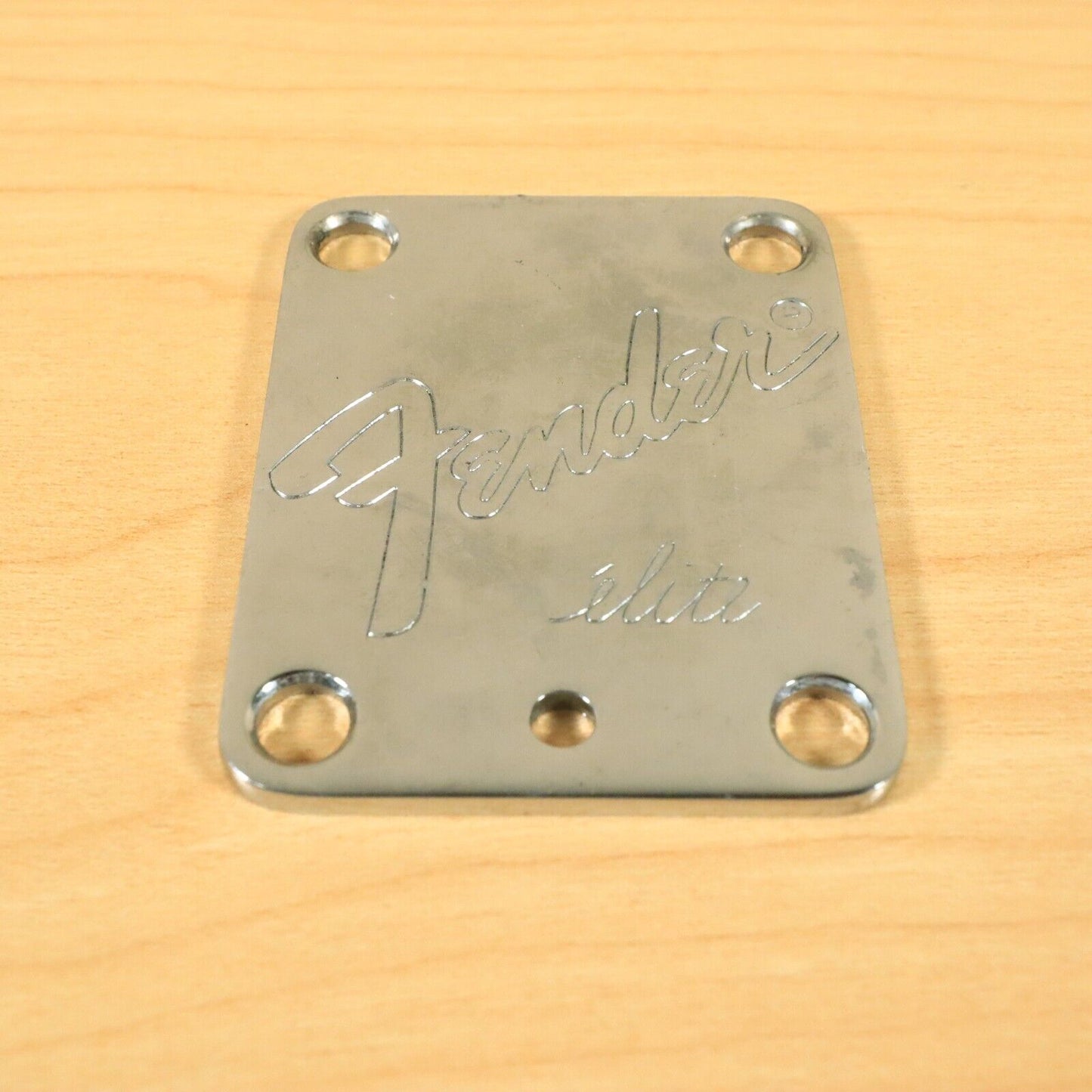 Fender Elite Neck Plate American Jazz Precision USA 1983 1984 Strat Tele Chrome